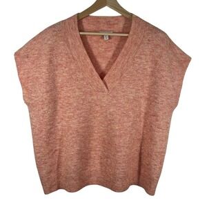 Topshop NWT Sweater Vest Sleeveless Knit Pink Pullover Casual UK L